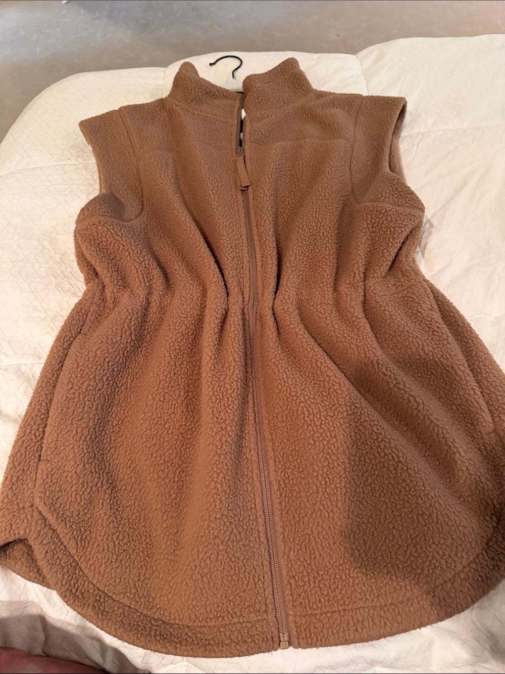 Z by Zella Women's Brown Sherpa Zip Front Vest